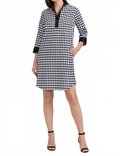 Foxcroft Women's Sloane Classic Houndstooth Dress In Multi In Black