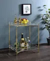 Foxhill Trading Fox Hill Trading Dixon 15" Square Acrylic End Table In Gold