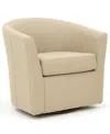 Foxhill Trading Windsor Swivel Club Chair In Khaki