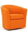 Foxhill Trading Windsor Swivel Club Chair In Pumpkin