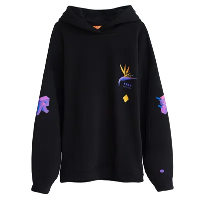 Foxylab New York Black Unisex Fleece Hoodie Blue Method