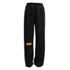 Foxylab New York Men's Black Unisex Fleece Track Pants In Black