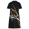 Foxylab New York Women's Black Awaken Elongated Stripe Dress In Black