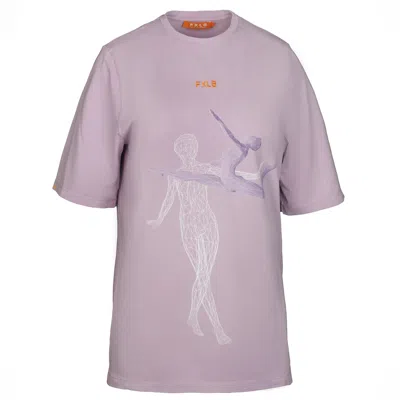 Foxylab New York Women's Pink / Purple Unisex Lavander T-shirt "beauty Is Movement" In Pink/purple