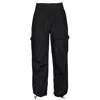Foxylab New York Women's Unisex Black Cargo Pants In Black