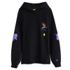 Foxylab New York Women's Unisex Black Fleece Hoodie Blue Method In Black