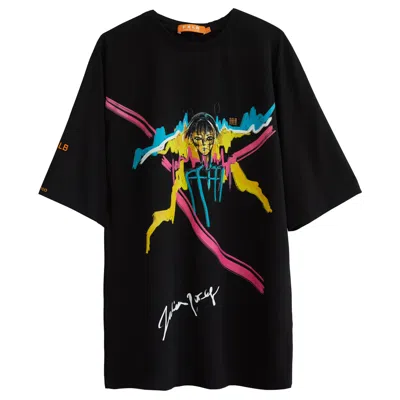 Foxylab New York Women's Unisex Jersey Black T-shirt Tied Heart
