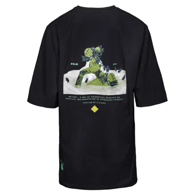 Foxylab New York Women's Unisex Jersey Black Tee Green Method