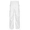 Foxylab New York Women's Unisex White Cargo Pants In White
