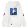 Foxylab New York Women's Unisex White Hoodie Blue Method In White