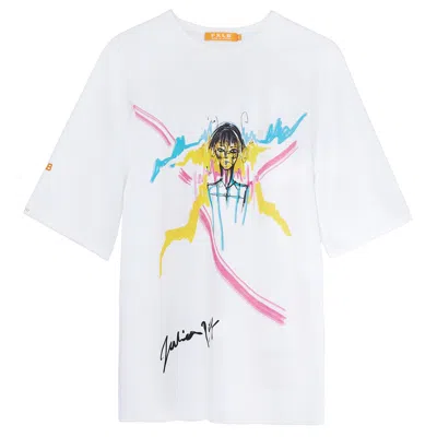 Foxylab New York Women's Unisex White Jersey Tee Tied Heart