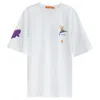 Foxylab New York Women's Unisex White Tee Blue Method In White