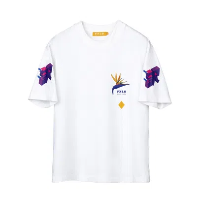 Foxylab New York Women's White Jersey Unisex Blue Method Tee