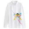 Foxylab New York Women's White Unisex Cotton Shirt Tied Heart In White