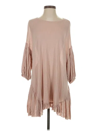 Pre-owned Fp Beach 3/4 Sleeve Blouse In Brown