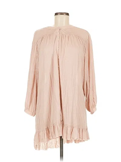 Pre-owned Fp Beach 3/4 Sleeve Blouse In Pink