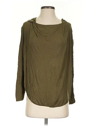 Pre-owned Fp Beach 3/4 Sleeve Top Green Cowl Neck Tops