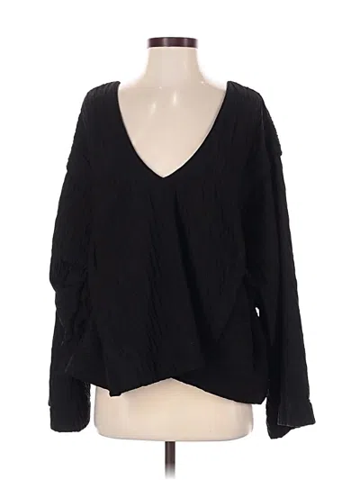 Pre-owned Fp Beach 3/4 Sleeve T-shirt In Black