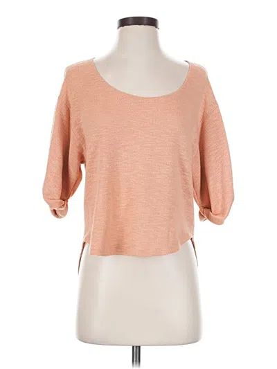 Pre-owned Fp Beach 3/4 Sleeve T-shirt In Tan