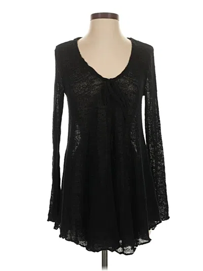 Pre-owned Fp Beach Cardigan Sweater In Black