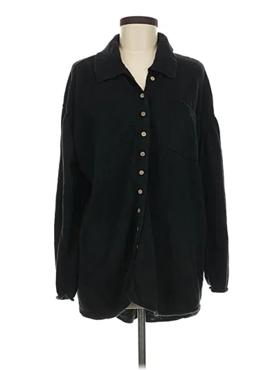 Pre-owned Fp Beach Cardigan Sweater In Black