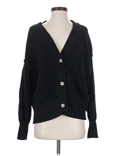 Pre-owned Fp Beach Cardigan Sweater In Black