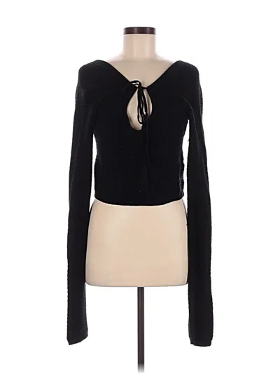Pre-owned Fp Beach Cardigan Sweater In Black