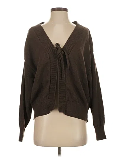 Pre-owned Fp Beach Cardigan Sweater In Brown