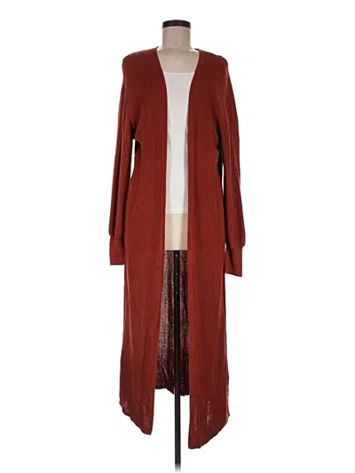 Pre-owned Fp Beach Cardigan Sweater In Burgundy