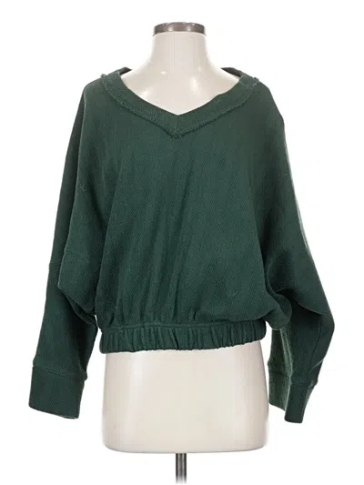Pre-owned Fp Beach Cardigan Sweater In Green