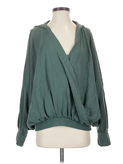 Pre-owned Fp Beach Cardigan Sweater In Green