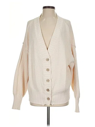 Pre-owned Fp Beach Cardigan Sweater In Ivory