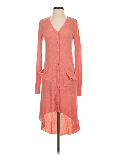 Pre-owned Fp Beach Cardigan Sweater In Orange
