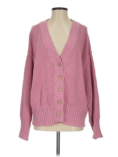 Pre-owned Fp Beach Cardigan Sweater In Pink