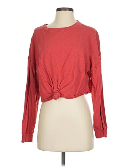 Pre-owned Fp Beach Cardigan Sweater In Red