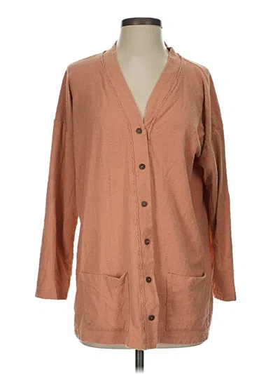 Pre-owned Fp Beach Cardigan Sweater In Tan