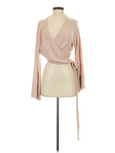 Pre-owned Fp Beach Cardigan Sweater In Tan