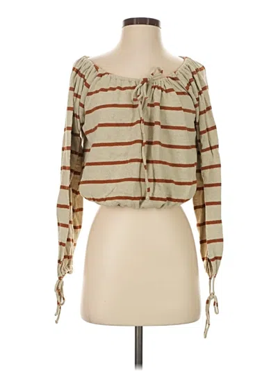 Pre-owned Fp Beach Cardigan Sweater In Tan