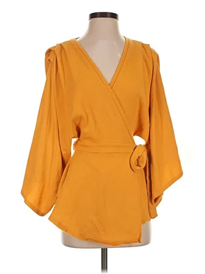 Pre-owned Fp Beach Cardigan Sweater In Yellow