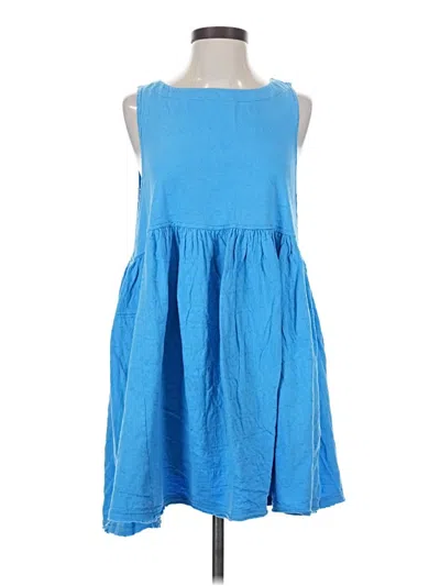 Pre-owned Fp Beach Casual Dress In Blue