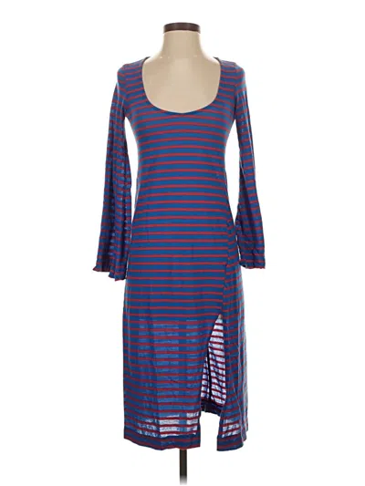 Pre-owned Fp Beach Casual Dress In Blue