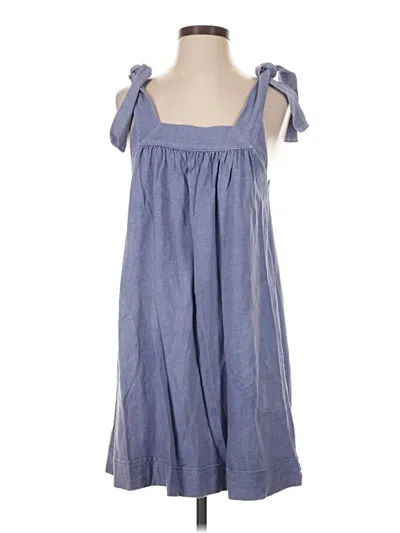 Pre-owned Fp Beach Casual Dress In Blue