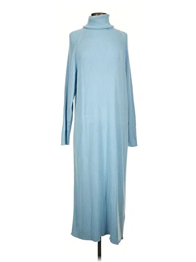 Pre-owned Fp Beach Casual Dress In Blue