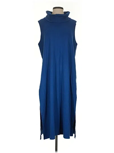 Pre-owned Fp Beach Casual Dress In Blue