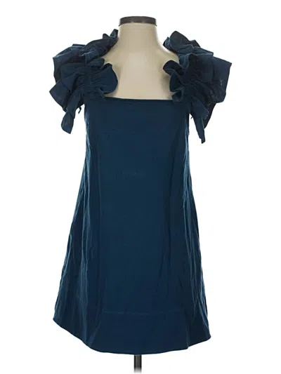Pre-owned Fp Beach Casual Dress In Blue