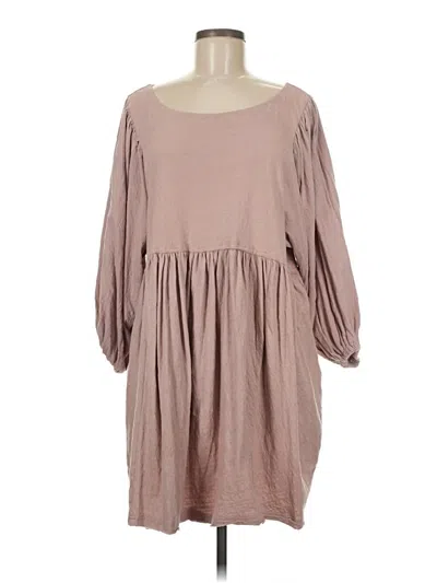 Pre-owned Fp Beach Casual Dress In Brown