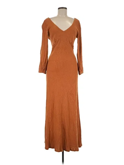 Pre-owned Fp Beach Casual Dress In Brown