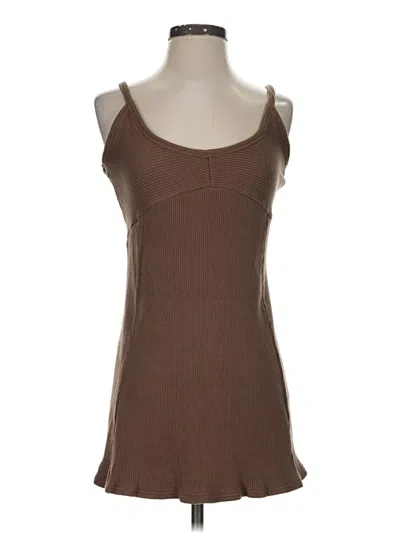 Pre-owned Fp Beach Casual Dress In Brown
