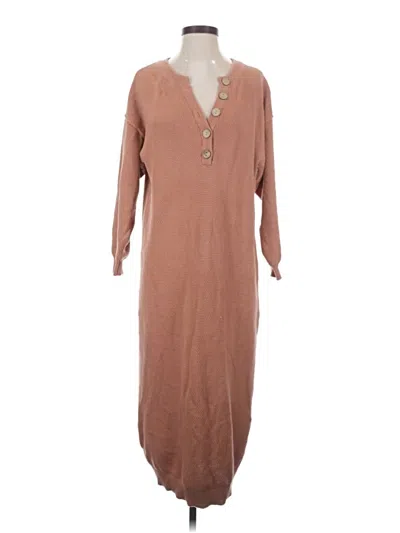 Pre-owned Fp Beach Casual Dress In Brown