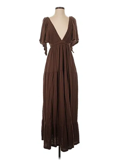 Pre-owned Fp Beach Casual Dress In Brown